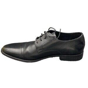 Bostonian Shoes Mens 11 Cap Toe Oxfords Black Leather Lace Up Career Dress